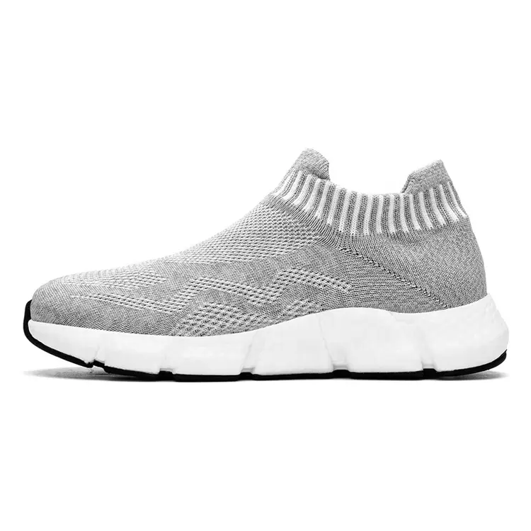 China New Fashion Style Sneakers Knitted Fabric Lightweight Running Walking Casual  Shoes