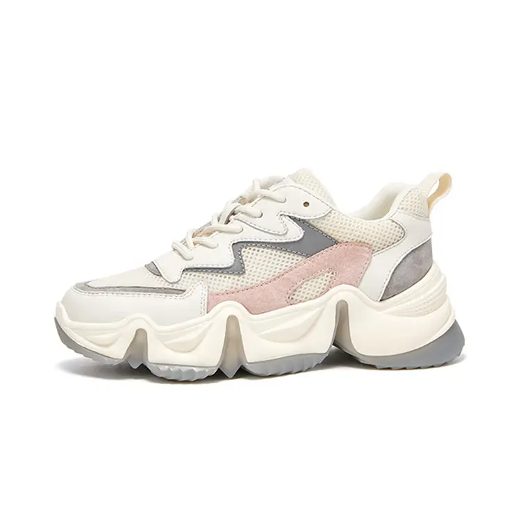 Hot Selling Summer  Lace-up Mesh Breathable Walking Shoes for Girls